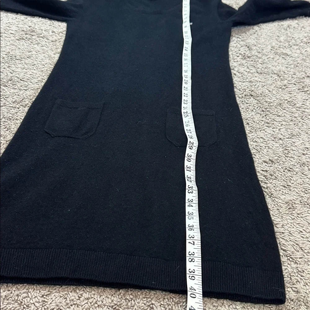 Lacoste Women's Cashmere Dress Round Neck Patch Pockets 3/4 Sleeves Size M